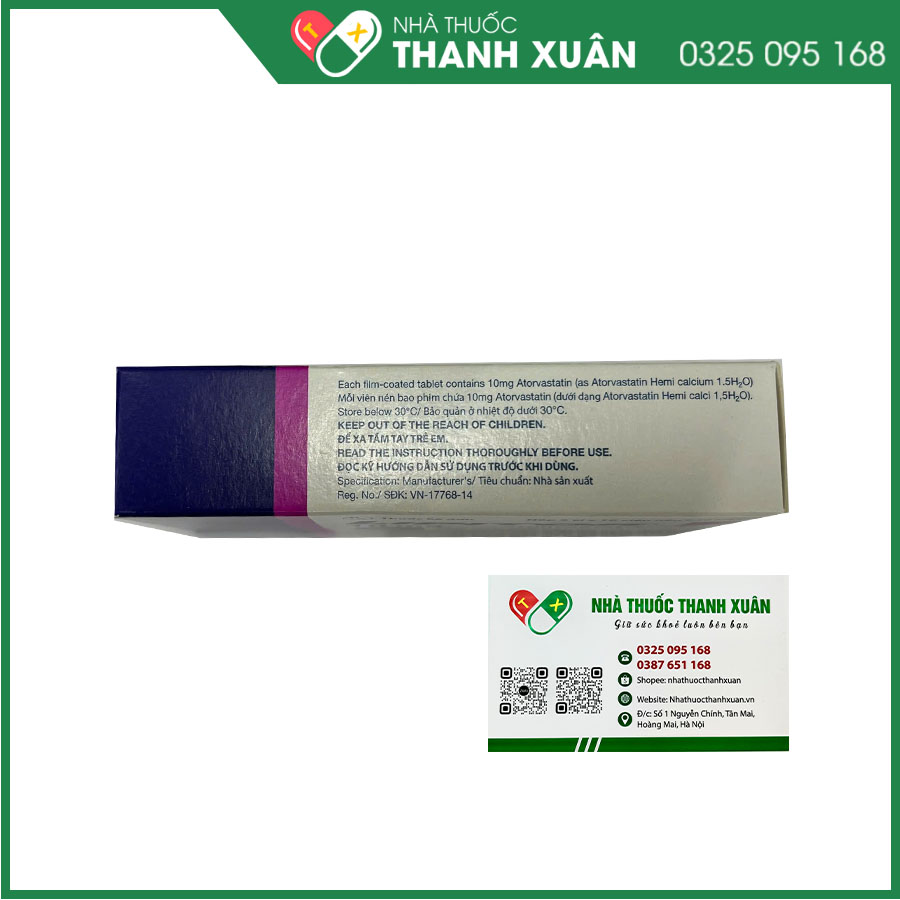 Thuốc Lipitor 10mg  Pfizer điều trị tăng Cholesterol